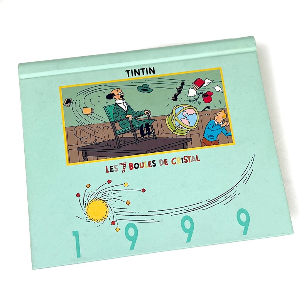 Adventures of Tintin "The 7 Crystal Balls" Spiral Bound Calendar 1999